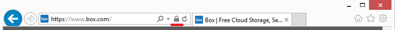 Box address bar